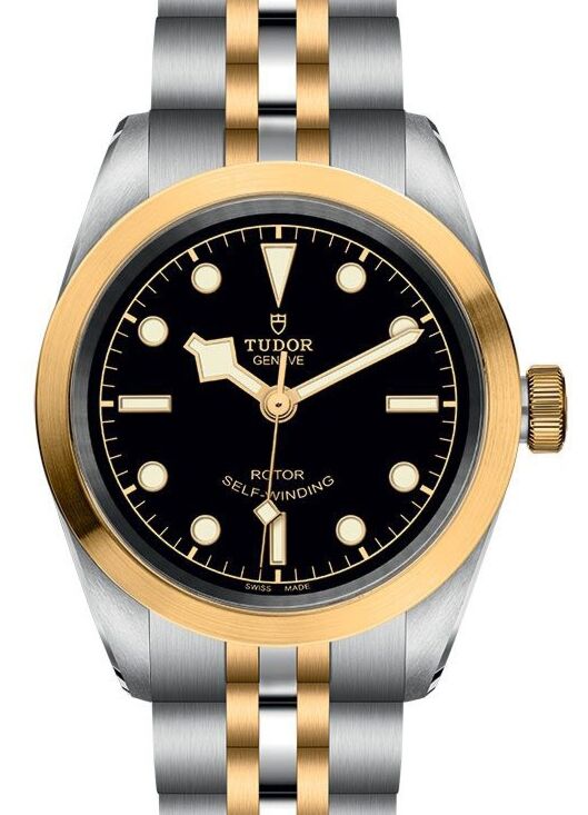 Tudor Black Bay 32 S&G Stainless Steel 32mm Black Dial Steel and Gold Bracelet 79583-0001 - Brand New