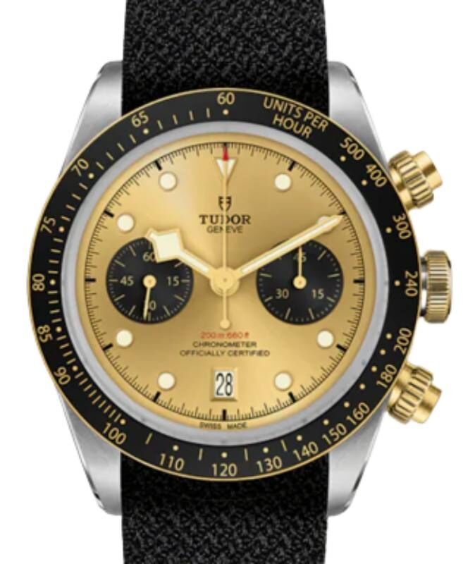 Tudor Black Bay Chrono S&G Steel Champagne Dial 41mm Fabric Strap M79363N-0006