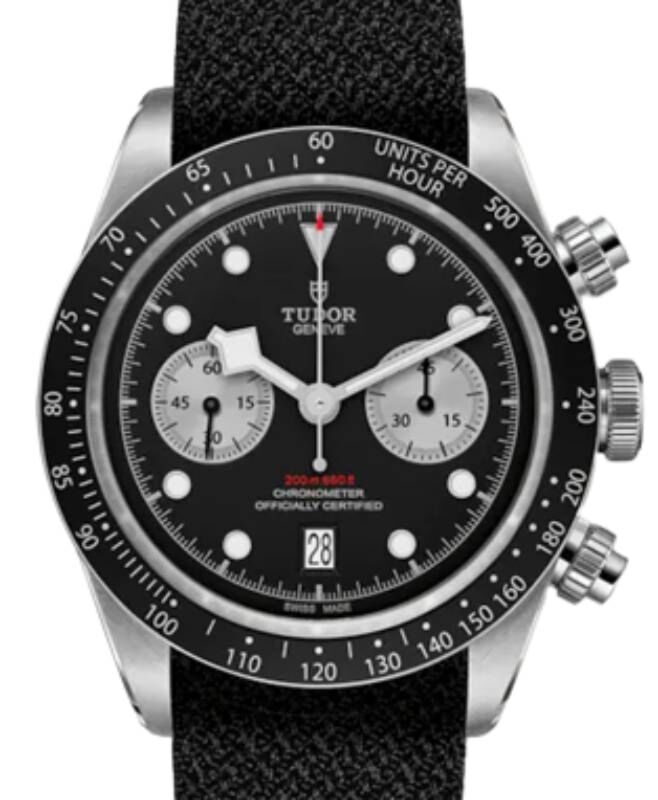 Tudor Black Bay Chrono Steel Black Dial 41mm Fabric Strap M79360N-0007