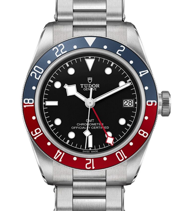Tudor Black Bay GMT "Pepsi" Stainless Steel Blue Red Bezel Riveted Bracelet M79830RB-0001 