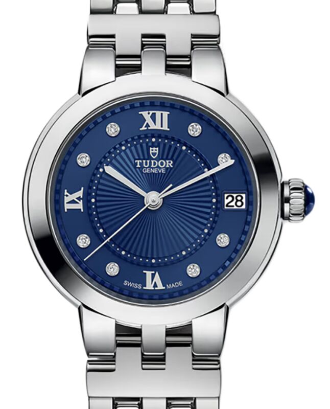 Tudor Clair De Rose Steel 34mm Blue Diamond Dial M35800-0010