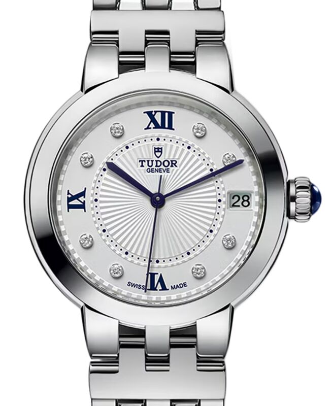 Tudor Clair De Rose Steel 34mm Silver Opaline Diamond Dial M35800-0004
