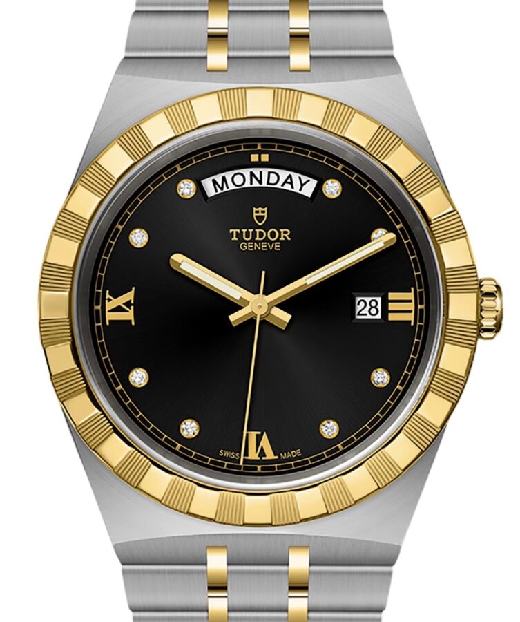 Tudor Royal Steel Yellow Gold 41mm Black Diamond Dial M28603-0005 - BRAND NEW