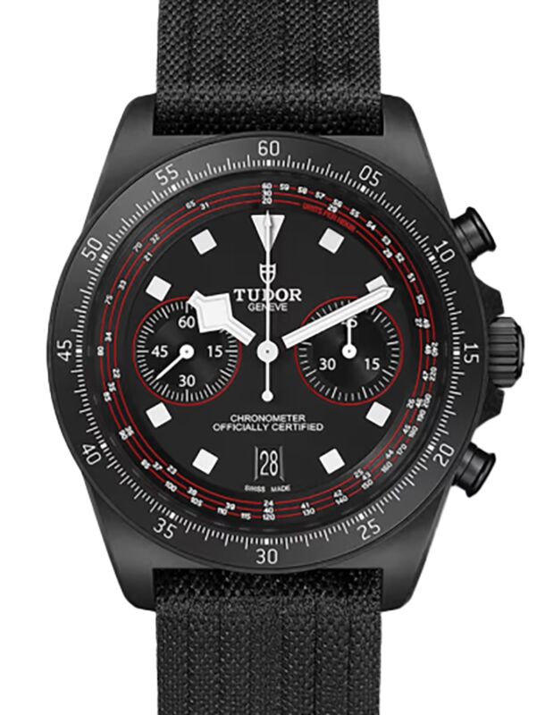 Tudor Sport Watches Pelagos FXD Chrono Black Carbon 43mm Fabric Strap M25827KN-0001