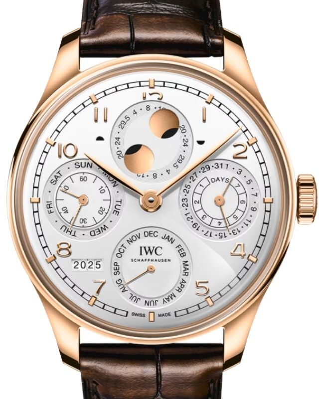 IWC Portugieser Perpetual Calendar 18-Carat Armor Gold 44.4mm Silver Plated Dial IW503701 - BRAND NEW