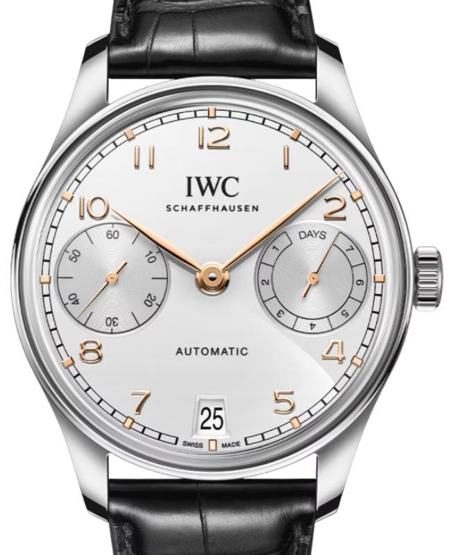IWC Portugieser Automatic Steel 42.4mm Silver Plated Dial IW501701 - BRAND NEW