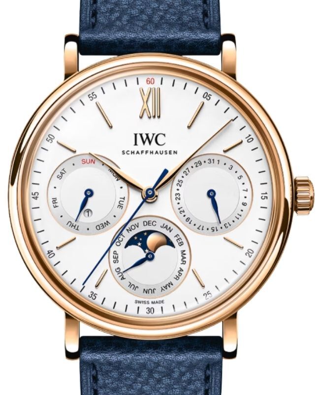 IWC Portofino Perpetual Calendar 18-Carat 5N Gold 40mm Silver Plated Dial IW344602 - BRAND NEW