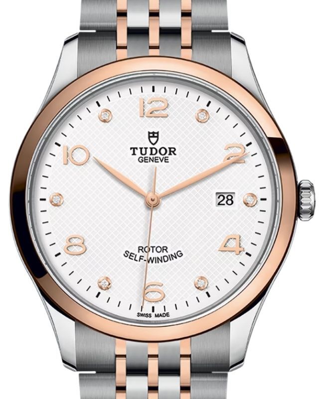 Tudor 1926 Steel 28 mm White Diamond Dial Rose Gold Bezel M91351-0011 - BRAND NEW