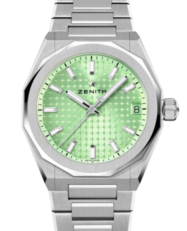 Zenith Defy Skyline Steel 36 Metallic Pastel Green Dial 03.9400.670/61.I001- BRAND NEW