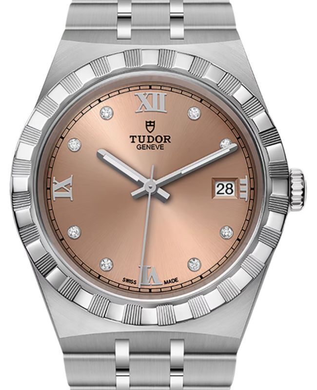 Tudor Royal Steel Diamond Salmon Dial 38mm M28500-0009 - BRAND NEW