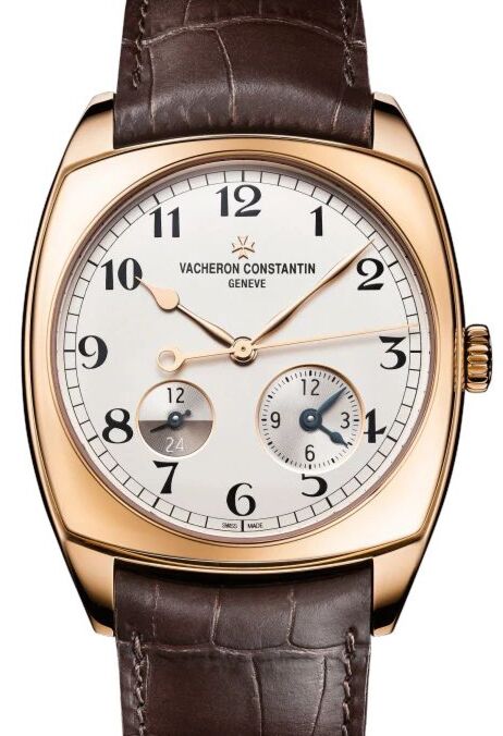 Vacheron Constantin Harmony Dual Time Rose Gold Silver Arabic Dial & Leather Strap 7810S/000R-B141 - BRAND NEW