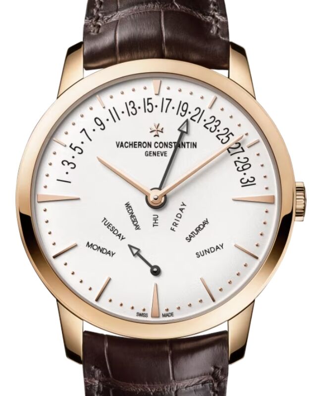 Vacheron Constantin Patrimony Retrograde Day-Date 42.5mm Pink Rose Gold Silver Dial 4000U/000R-B110 - BRAND NEW