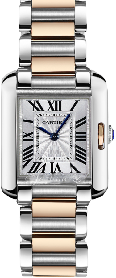 CARTIER W5310036 TANK ANGLAISE PINK GOLD AND STEEL BRAND NEW