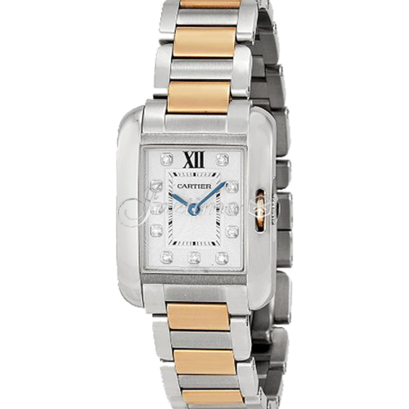 CARTIER WT100024 TANK ANGLAISE PINK GOLD STEEL, DIAMONDS BRAND NEW