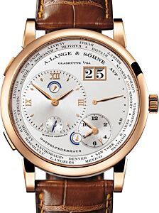 A Lange Sohne Lange 1 Time Zone Pink Gold 41.9mm Argente Silver Dial 116.032