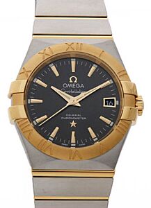 Omega Constellation Co-Axial 123.20.35.20.06.001 35mm Grey Index Roman Yellow Gold Stainless Steel - BRAND NEW