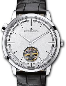 Jaeger-LeCoultre Calibre 362 Master Ultra Thin Minute Repeater Flying Tourbillon 1313520 Silver?Index White Gold Leather 41mm Automatic - BRAND NEW