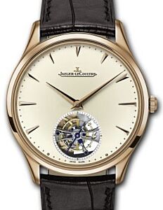 Jaeger-LeCoultre Calibre 982 Master Ultra Thin Tourbillon 1322410 Silver Index Rose Gold Leather 40mm Automatic BRAND NEW