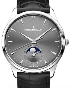 Jaeger-LeCoultre Calibre 925/1 Master Ultra Thin Moon 1363540 Grey Index White Gold Leather 39mm Automatic BRAND NEW