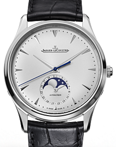 Jaeger-LeCoultre Calibre 925/1 Master Ultra Thin Moon 1368420 Silver Index Stainless Steel Leather 39mm Automatic BRAND NEW