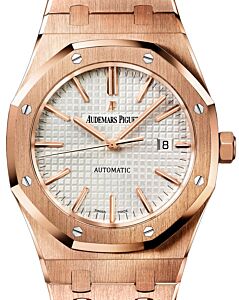 Audemars Piguet Royal Oak Selfwinding Rose Gold 41mm Silver Dial Bracelet 15400OR.OO.1220OR.02
