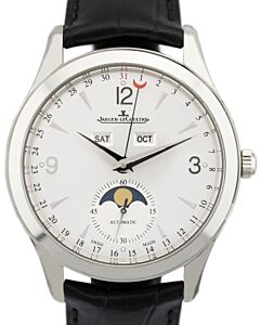 Jaeger-LeCoultre Calibre 866/1 Master Calendar 1558420 Silver Arabic / Index Stainless Steel Leather 39mm Automatic BRAND NEW