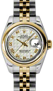 Rolex Lady-Datejust 26 179163-IVRPRJ Ivory Pyramid Roman Yellow Gold Stainless Steel Jubilee - BRAND NEW