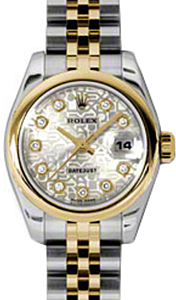Rolex Lady-Datejust 26 179163-SLVJDJ Silver Jubilee Diamond Yellow Gold Stainless Steel Jubilee - BRAND NEW