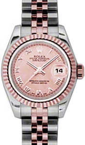 Rolex Lady-Datejust 26 179171-PCHRJ Pink Champagne Roman Fluted Rose Gold Stainless Steel Jubilee - BRAND NEW