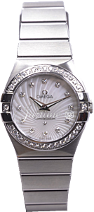 OMEGA 123.15.27.60.55.002 CONSTELLATION QUARTZ 27mm STEEL BRAND NEW