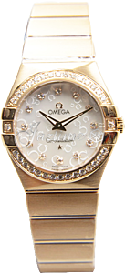 OMEGA 123.55.27.60.55.015 CONSTELLATION QUARTZ 27mm RED GOLD BRAND NEW