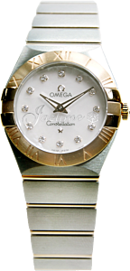 OMEGA 123.20.27.60.55.001 CONSTELLATION QUARTZ 27mm STEEL AND RED GOLD BRAND NEW
