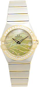 OMEGA 123.25.24.60.57.001 CONSTELLATION QUARTZ 24mm STEEL AND YELLOW GOLD BRAND NEW
