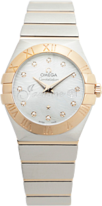 OMEGA 123.20.27.60.55.007 CONSTELLATION QUARTZ 27mm STEEL AND RED GOLD BRAND NEW