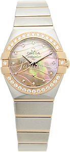 OMEGA 123.25.24.60.57.002 CONSTELLATION QUARTZ 24mm STEEL AND RED GOLD BRAND NEW