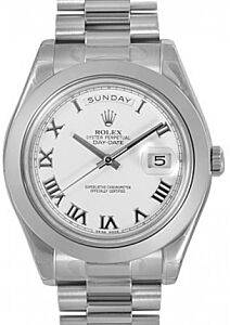 Rolex Day-Date II 218206-RHDRSP 41mm Rhodium Roman Platinum President - BRAND NEW
