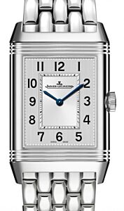 Jaeger-LeCoultre Calibre 854B/2 Reverso Classic Medium Duetto 2588120 Silver / Black Guilloche Stainless Steel 40 x 24mm Manual-Winding BRAND NEW