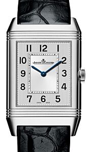 Jaeger-LeCoultre Calibre 854B/2 Reverso Classic Medium Duetto 2588420 Silver / Black Guilloche Stainless Steel Leather 40 x 24mm Manual-Winding BRAND NEW