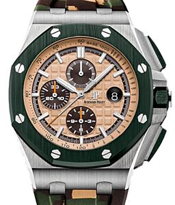 Audemars Piguet Offshore Chronograph 44mm Beige Camo Green Ceramic Steel 26400SO.OO.A054CA.01