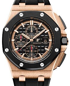 Audemars Piguet Royal Oak Offshore Chronograph Rose Gold Ceramic 44mm Black - 26401RO.OO.A002CA.02  - BRAND NEW