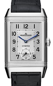 Jaeger-LeCoultre Calibre 969 Reverso Classic Large Duoface 3838420 Silver / Black Guilloche Stainless Steel Leather 47 x 28.3mm Automatic BRAND NEW