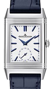 Jaeger-LeCoultre Calibre 854A/2 Reverso Tribute Duo 3908420 Silver Opaline / Blue Stainless Steel Leather 42.9 x 25.5mm Manual-Winding BRAND NEW