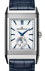 Jaeger-LeCoultre Calibre 853A Reverso Tribute Moon 3958420 Silver / Blue Stainless Steel Leather 49.7 x 29.9mm Manual-Winding BRAND NEW