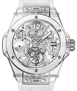 Hublot Big Bang Tourbillon Power Reserve 5 Days Sapphire 405.JX.0120.RT Skeleton Arabic / Index Sapphire Crystal Rubber? 45mm - BRAND NEW