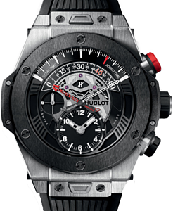 Hublot Big Bang Unico Bi-Retrograde Chronograph 413.NM.1127.RX Black Dial Black Ceramic Bezel &amp; Titanium Case Rubber 45mm BRAND NEW