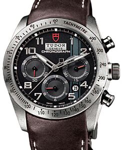 Tudor Fastrider Chronograph 42000 Black Arabic Stainless Steel &amp; Leather 42mm BRAND NEW