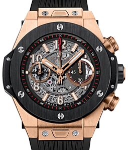 Hublot Big Bang Unico King Gold Ceramic Skeleton 42mm Dial Bezel Rubber Strap 441.OM.1180.RX - BRAND NEW