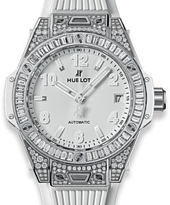 Hublot Big Bang One Click Steel White Jewellery 465.SE.2010.RW.0904 White Arabic / Index Diamond Bezel Stainless Steel Rubber 39mm - BRAND NEW