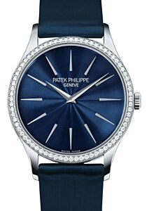 Patek Philippe Calatrava Ladies White Gold Blue Dial 4897G-001 - BRAND NEW