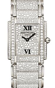 Patek Philippe Twenty~4 Ladies White Gold Diamond Pave Dial 4910/52G-001 - BRAND NEW